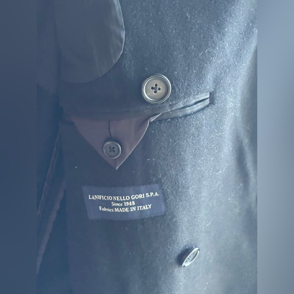 Quince NWT Black Italian Wool Double-Breasted Officer Topcoat - Picture 14 of 15